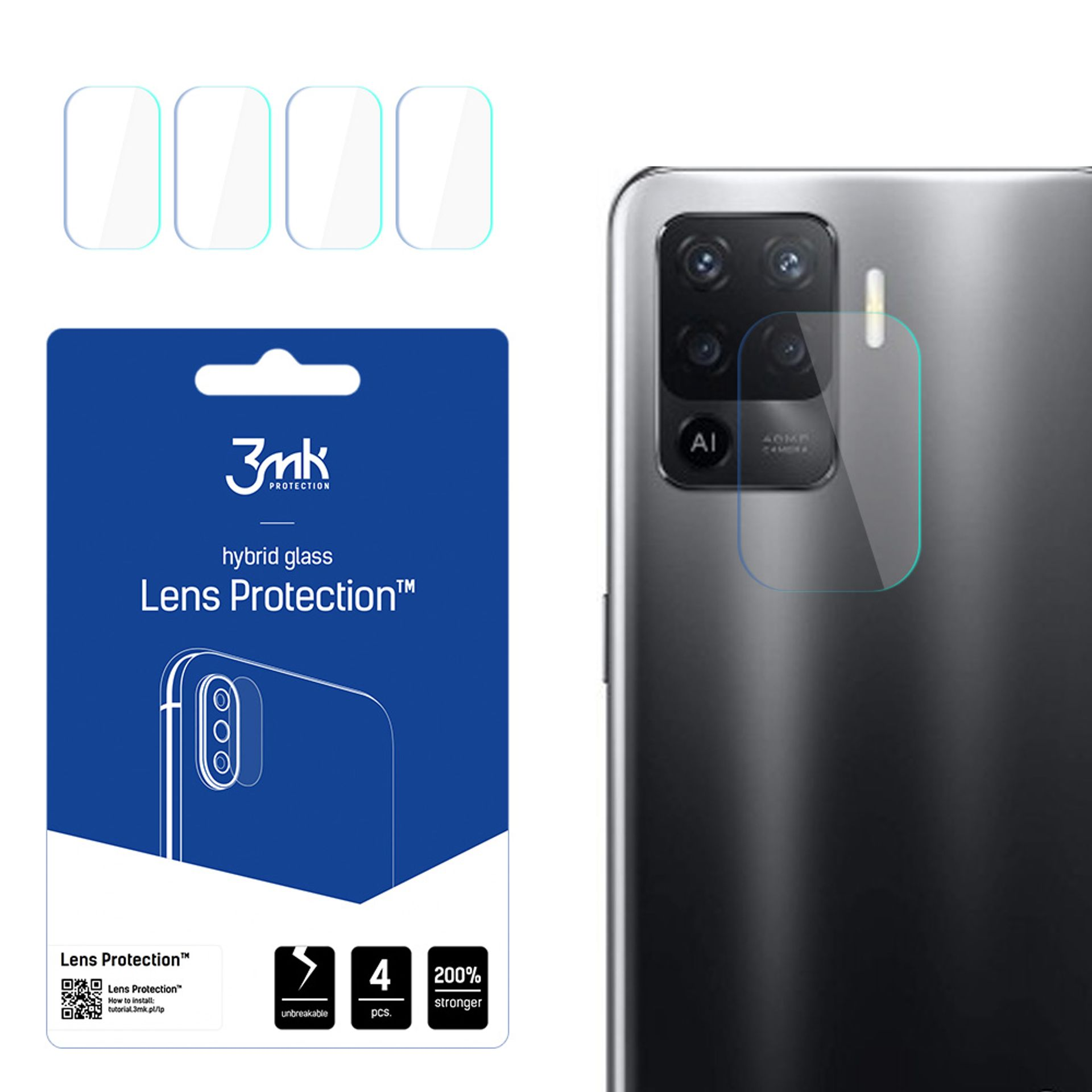 moex Pellicola in Vetro temperato Compatibile con Oppo A91