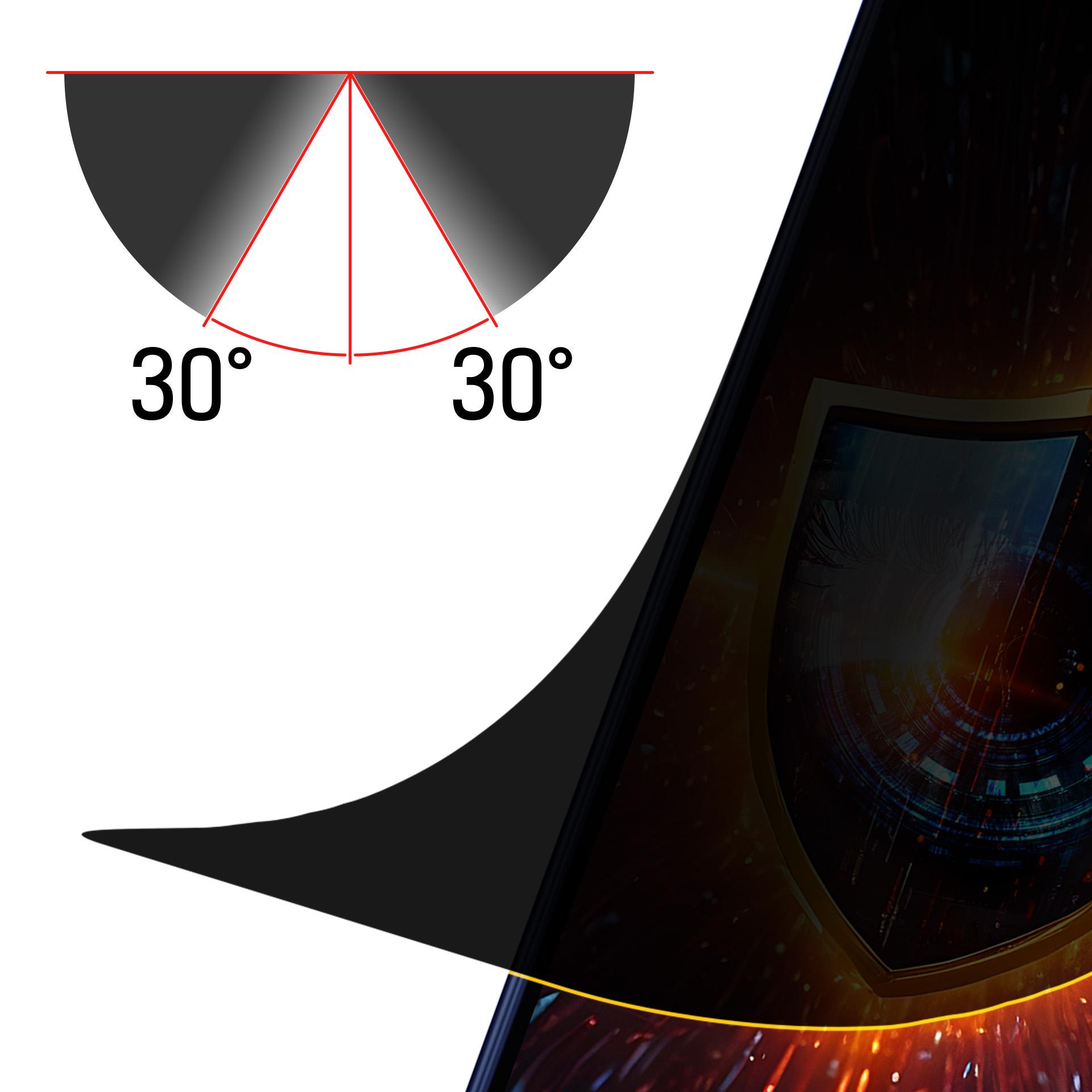 Diagramma che mostra angoli di 30 gradi e una forma nera. Lo sfondo presenta uno scudo con dettagli e colori intricati.