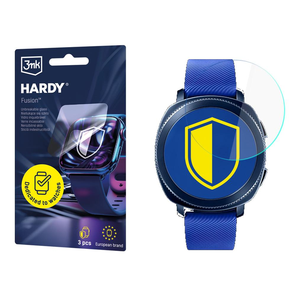 Ochraniacz ekranu do zegarka, z zegarkiem i opakowaniem. Opakowanie zawiera tekst 'HARDY Fusion' i szczegóły zegarka.