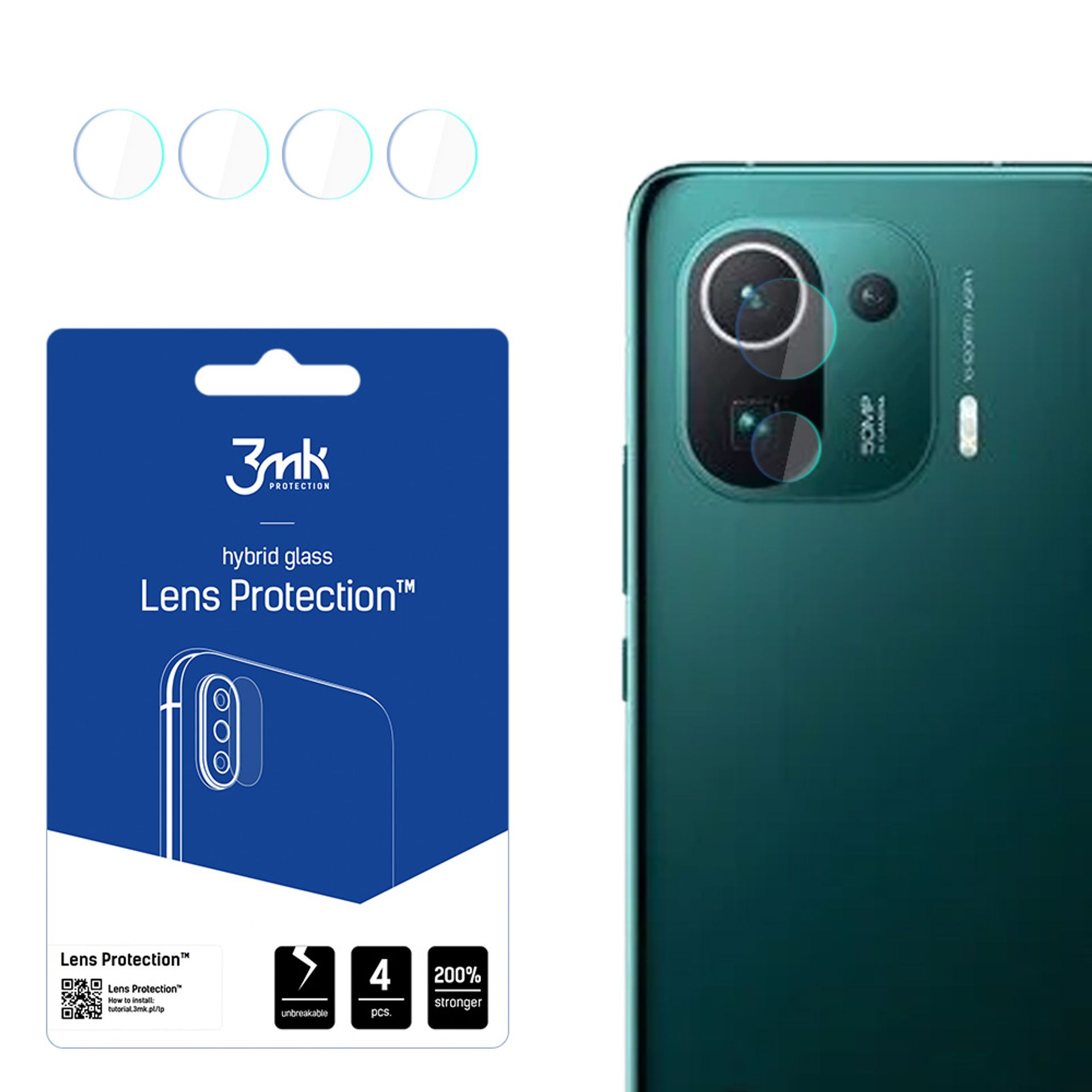 Protezione Obiettivo Premium Per Insta 360 X5 - Vetro Temperato 9H Antigraffio E Antiappannamento, Facile Installazione