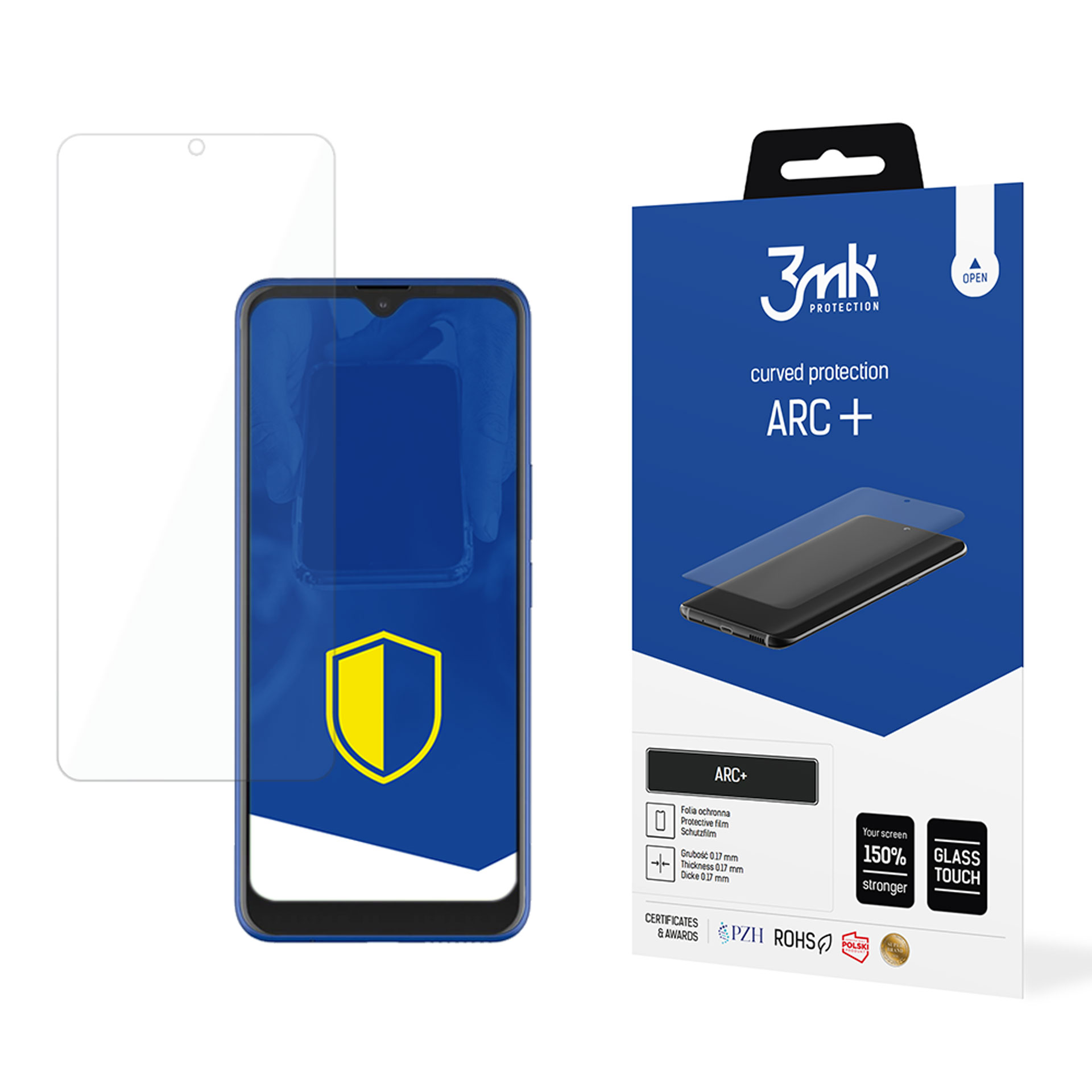 Brotect Vetro Temperato Per Display Circolari 37 Mm - 3 Pezzi, Durezza 9H, Anti-Graffio E Anti-Impronta - copertina