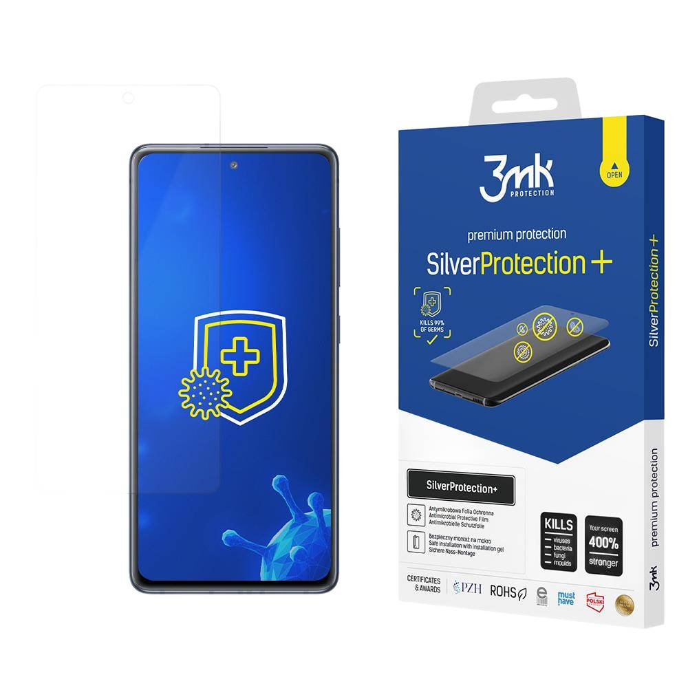 Pudełko ochronne na ekran telefonu. Pudełko ma markę 3mk. Chroni przed wirusami i bakteriami.