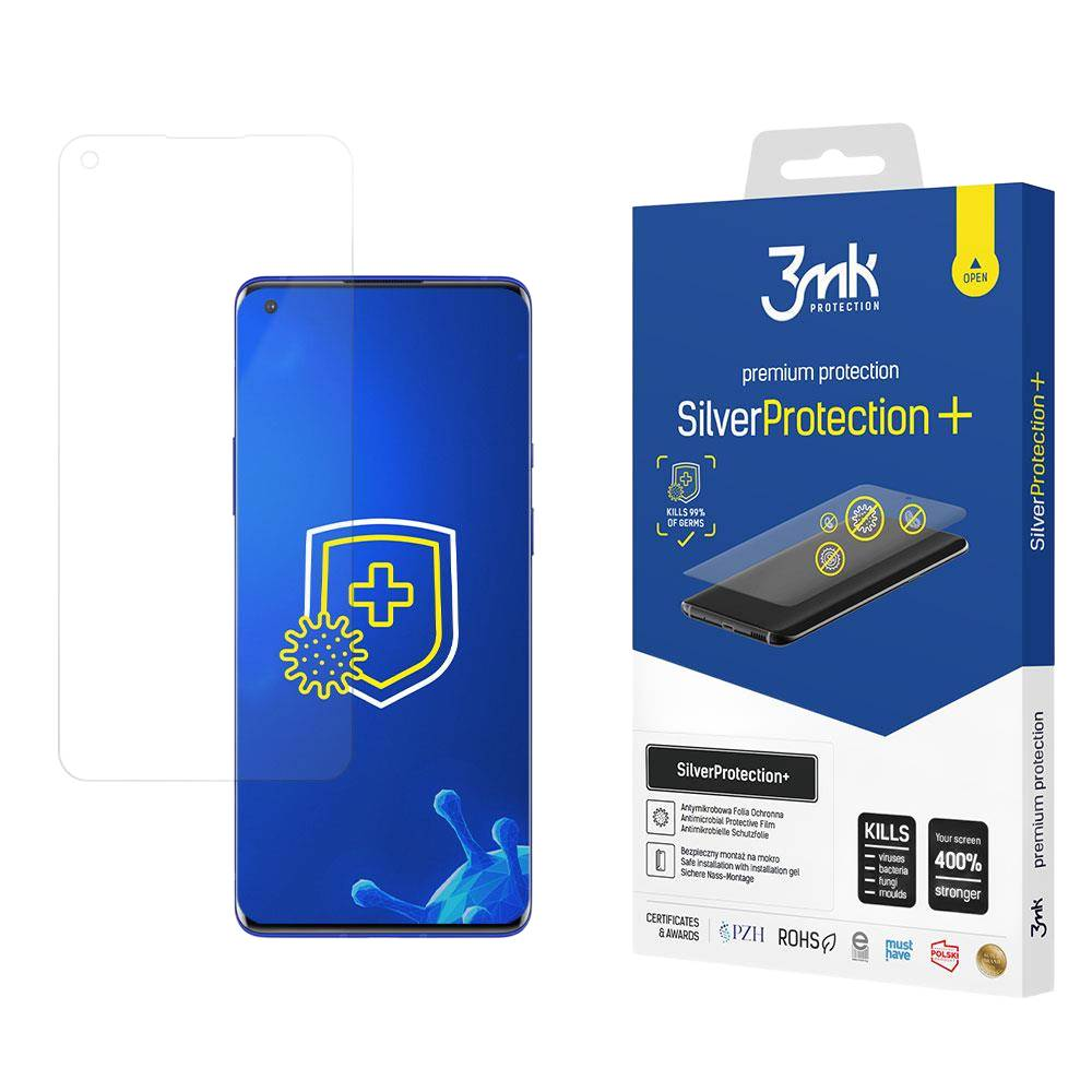 Una scatola di protezione per lo schermo. Dice SilverProtection+, uccide il 99% dei germi e rende lo schermo più resistente del 400%.