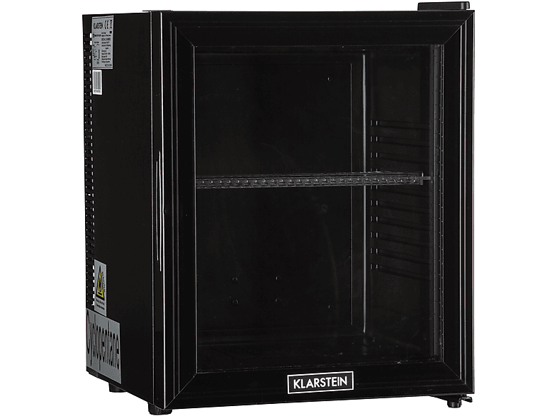 KLARSTEIN Brooklyn 24 Mini-Kühlschrank (E, 47 cm hoch, Schwarz)