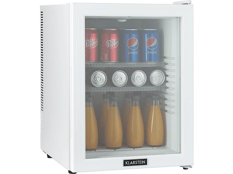 KLARSTEIN Brooklyn 42 Mini-Kühlschrank (F, 53,50 cm hoch, Weiß)