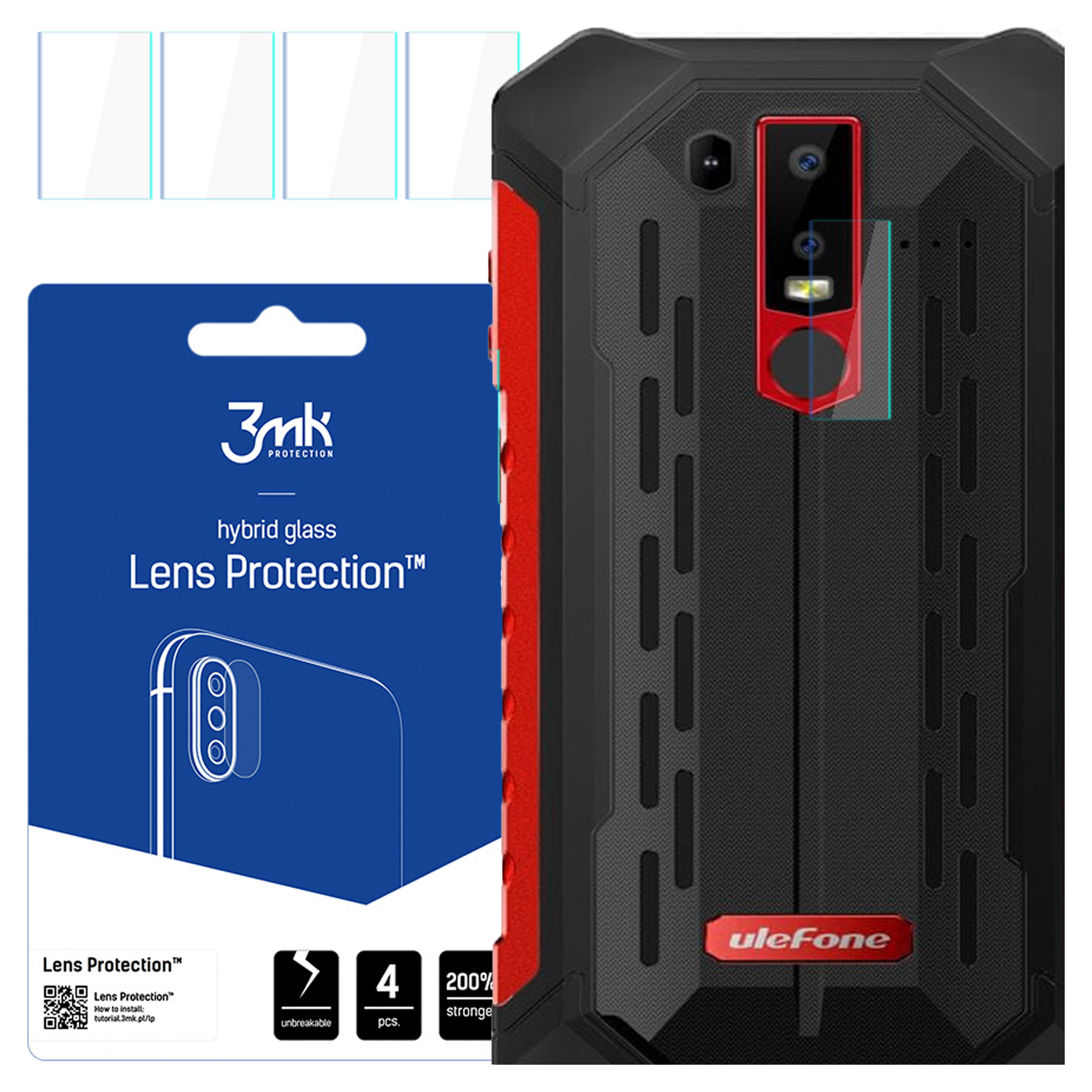 3 Pezzi Vetro Temperato 9H Per Ulefone Power Armor 18/18T - Pellicola Protettiva Anti Graffio E Senza Bolle - 2