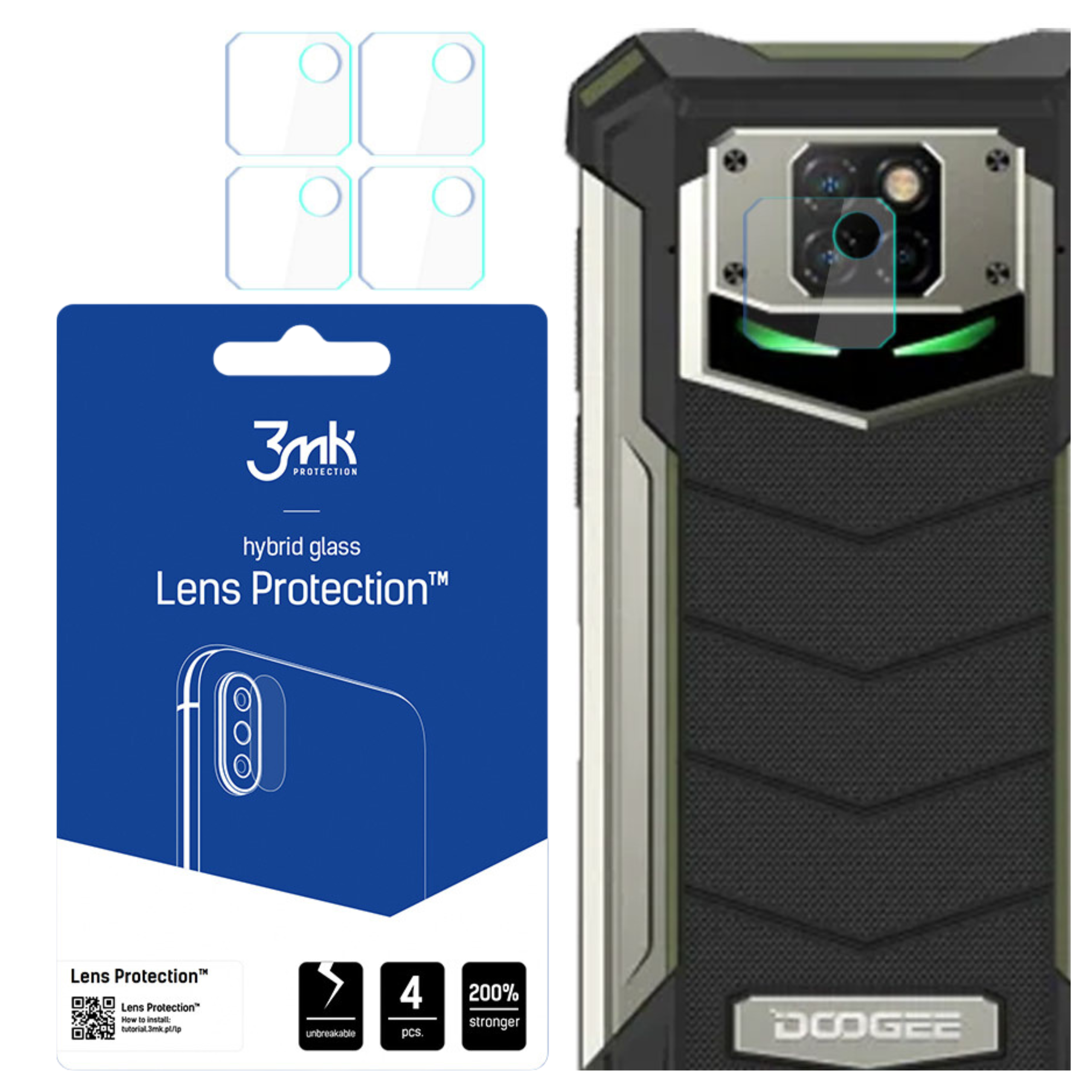 1-3 pezzi in vetro temperato per Doogee Blade 10 Pro Energy