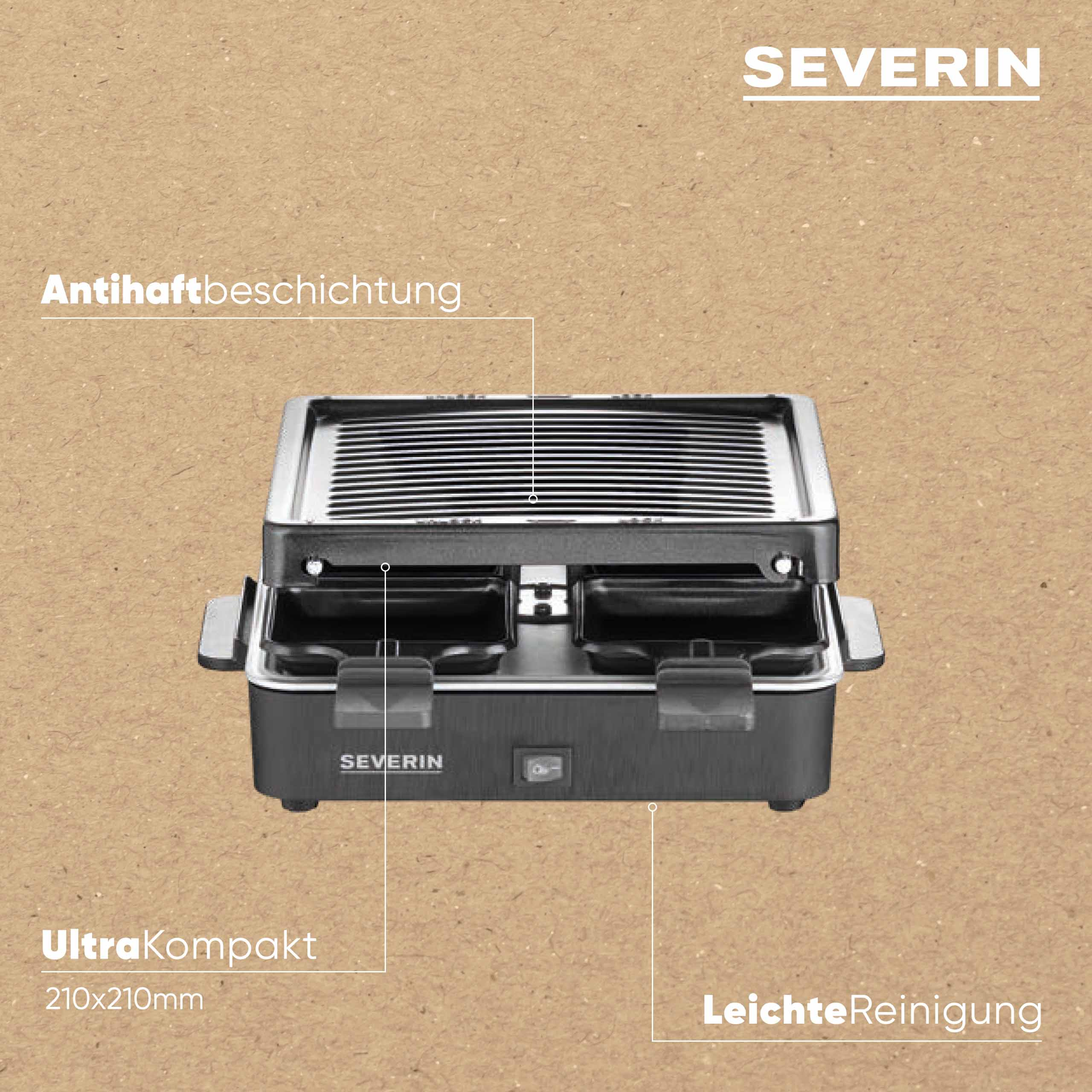 Czarny grill z metalowym blatem i dwiema małymi tacami. Tło jest brązowe.