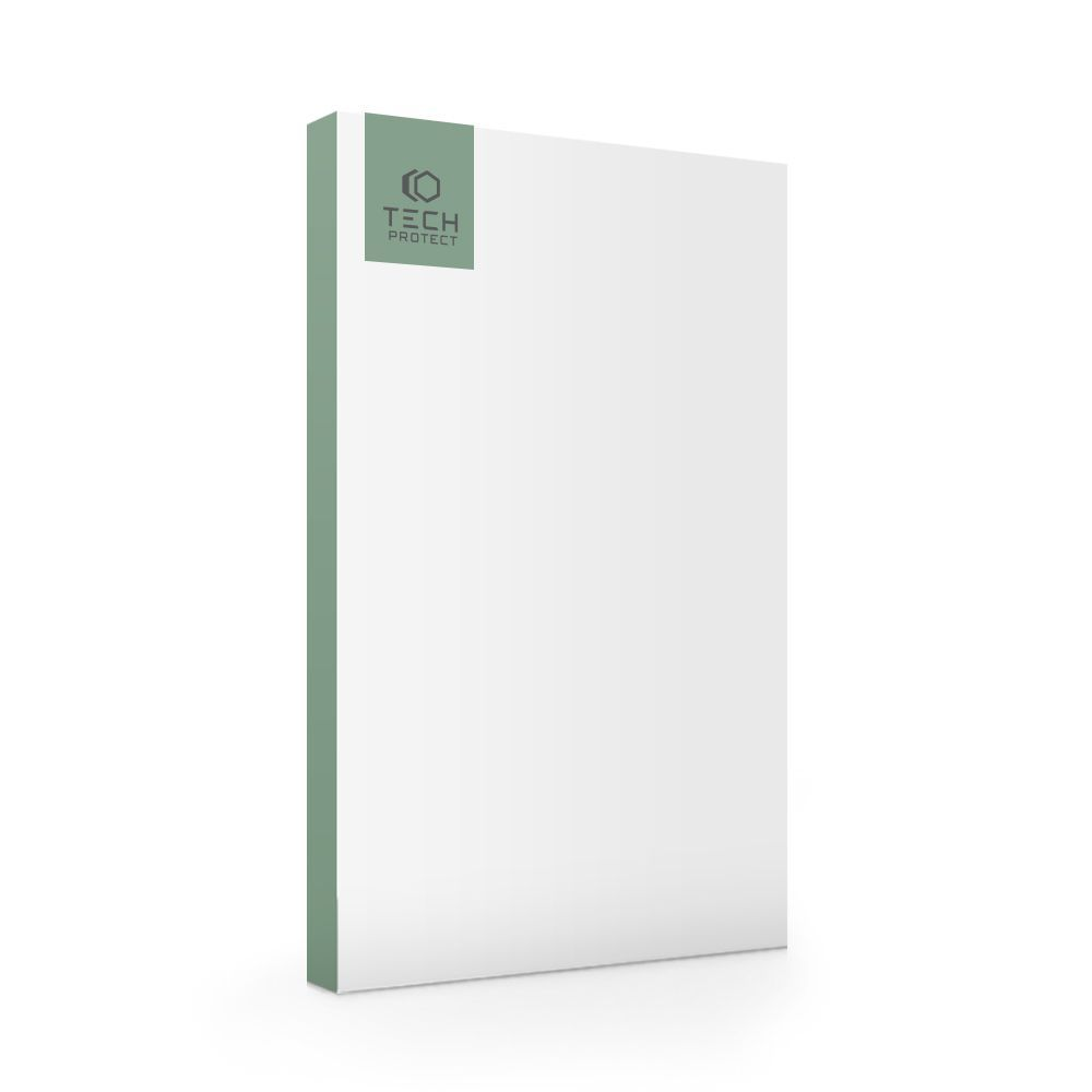 Eine weiße Box mit einer grünen Seite. Die linke obere Ecke hat ein Logo mit der Aufschrift 'TECH PROTECT'.