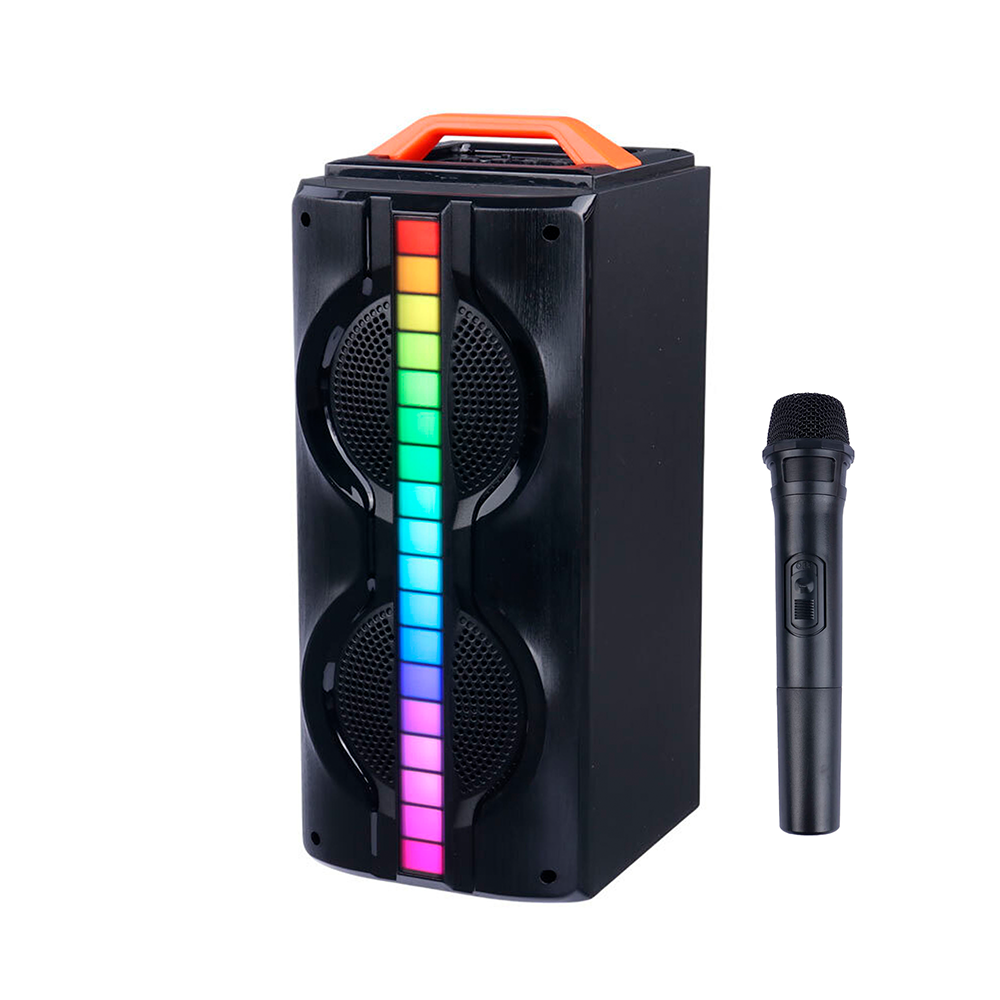 TORIMA KTS-1790 Mikrofonlu RGB Ledli Parti Speaker Taşınabilir Bluetooth Hoparlör Siyah
