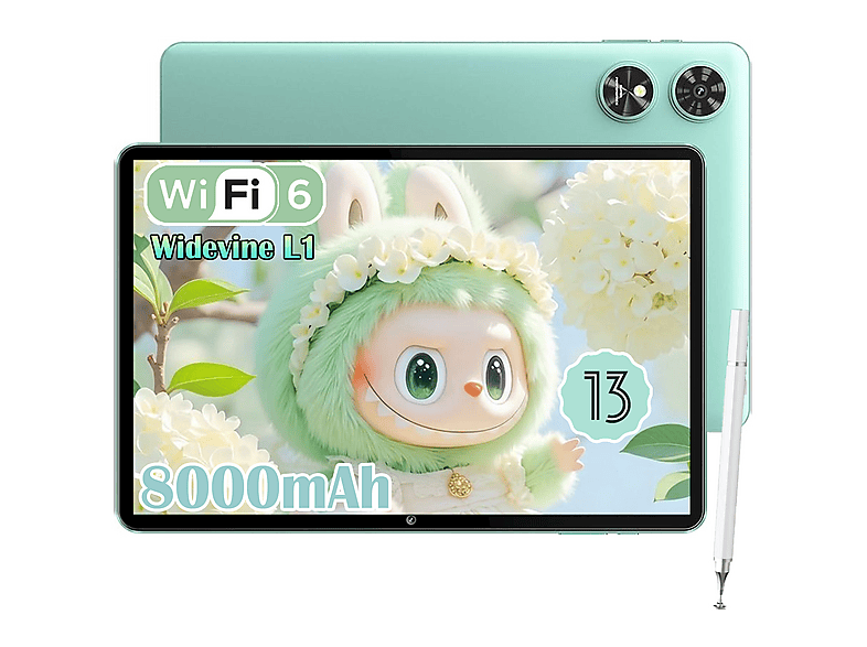 OUKITEL OT6 8000mAh 16GB WiFi 6 Widevine L1/TÜV, Tablet, 64 GB, 10,1 Zoll, Grün