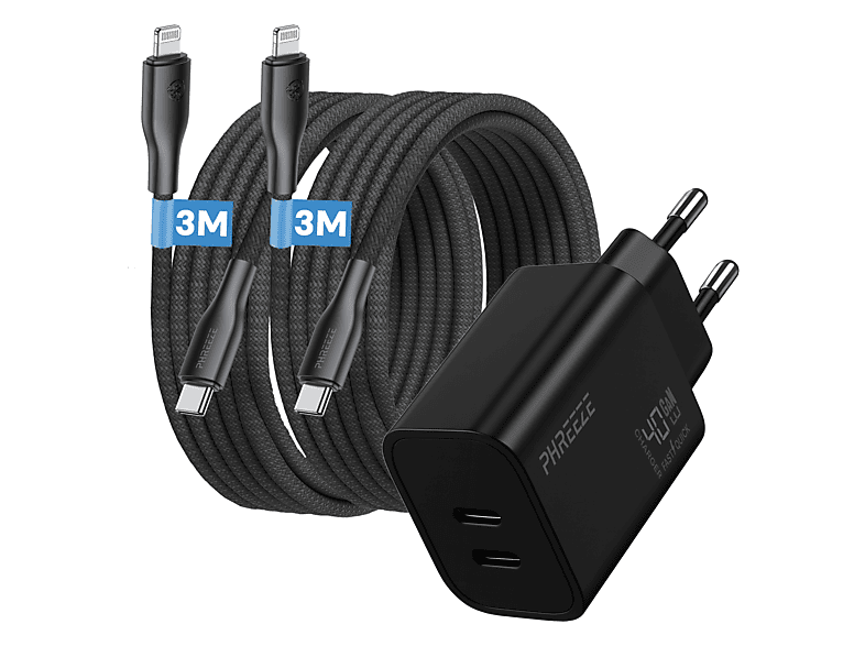 Musthavz dubbele Oplader - 20W - USB-A en USB-C - Wit
