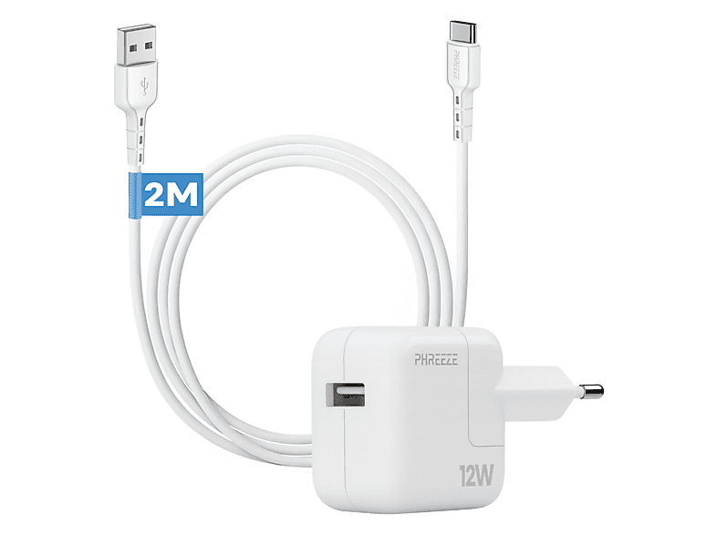 MediaRange USB charging adapter - 2-port plug charging adapter 12W, 2 x USB-A output for simultaneous charging of multiple end devices