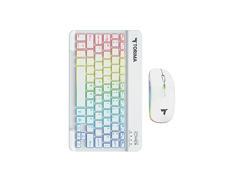 TORIMA TMK-09 Şarj Edilebilir RGB Işıklı Kablosuz Bluetooth Klavye