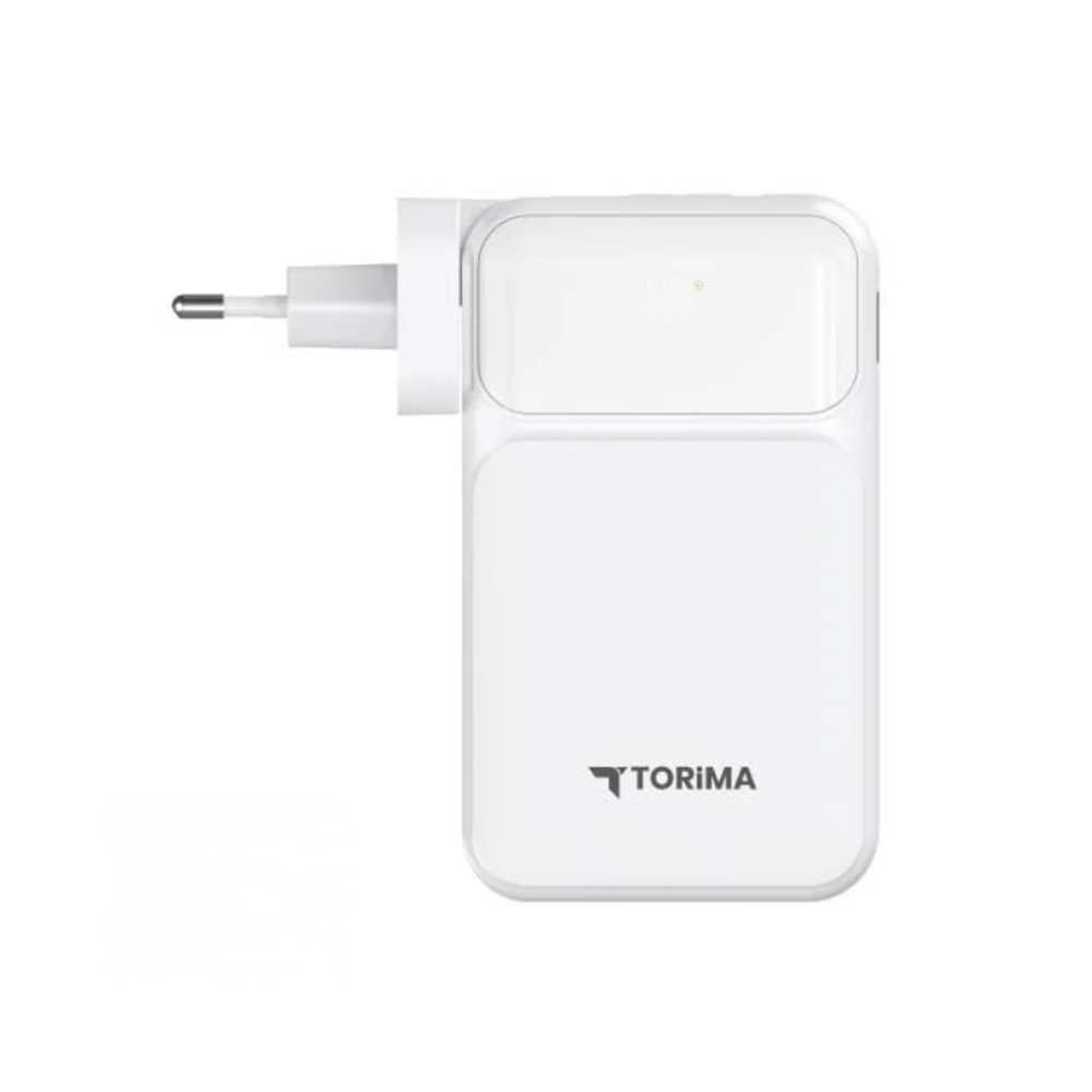 TORIMA TRM-1027 Type-C Lightning 22.5 W  Dijital Göstergeli Hızlı Şarj 20000 mAh Powerbank Beyaz