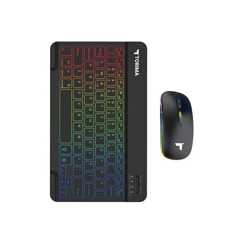 TORIMA TMK-09 Şarj Edilebilir RGB Işıklı Kablosuz Bluetooth Klavye