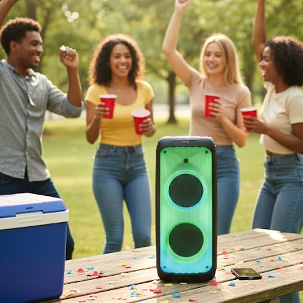 TORIMA BTS-1938 RGB Işıklı Taşınabilir Bluetooth Hoparlör Siyah
