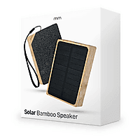 MediaMarkt mikamax Solar Bamboo Speaker Speaker met zonnepaneel Zwart aanbieding