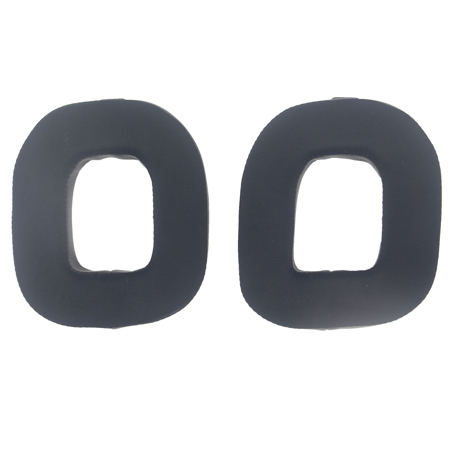 Due oggetti neri a forma di anello con un foro quadrato al centro sono posti uno accanto all'altro su sfondo bianco.