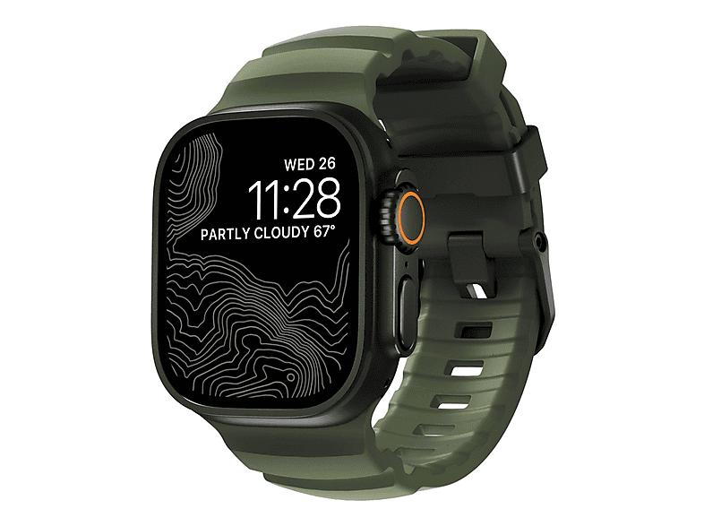 NOMAD Rocky Point Band 42/44/45/ 49mm Forest Connector, Armband, Apple ...