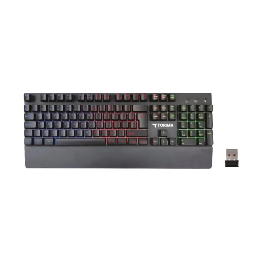 TORIMA TK-10 Kablosuz Mekanik Hisli Şarj Edilebilir RGB Işıklı Wireless Bluetooth Gaming Klavye Siyah
