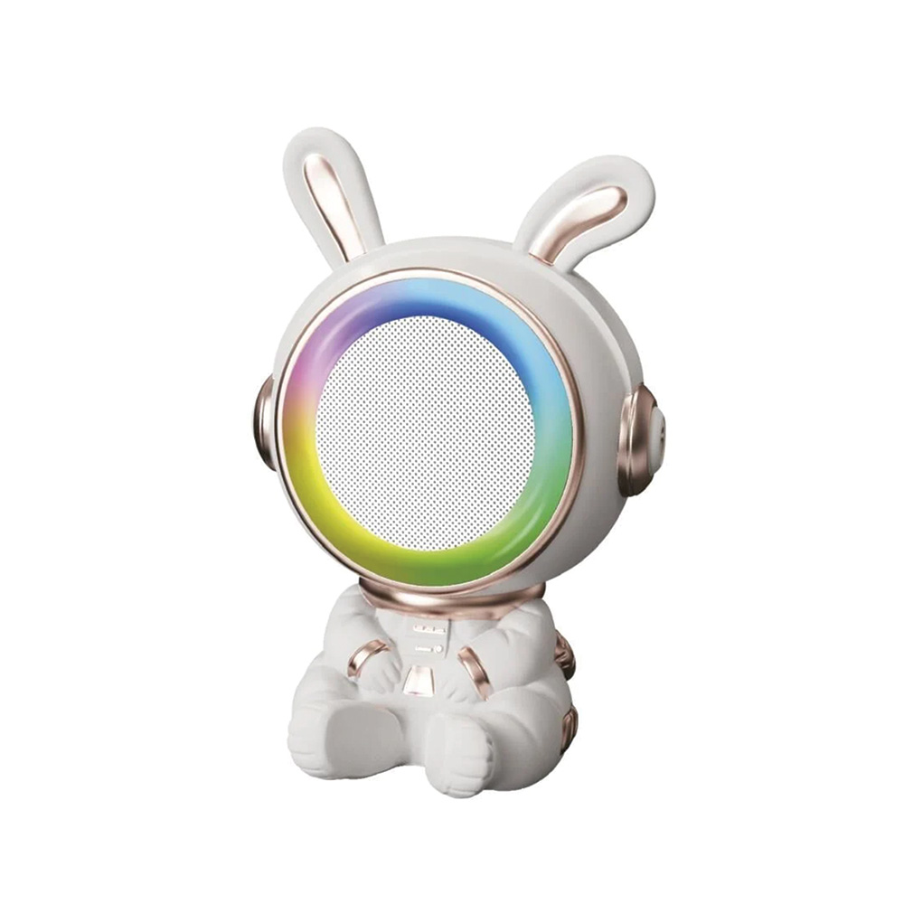 TORIMA KIDMIC-05  RGB Tavşan Figürlü Mikrofonlu Karaoke Bluetooth Hoparlör Beyaz