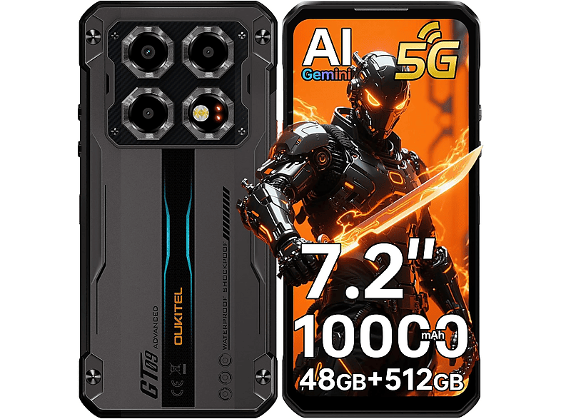 OUKITEL WP60 5G 48GB 120Hz 108MP NFC 512 GB Schwarz Dual SIM