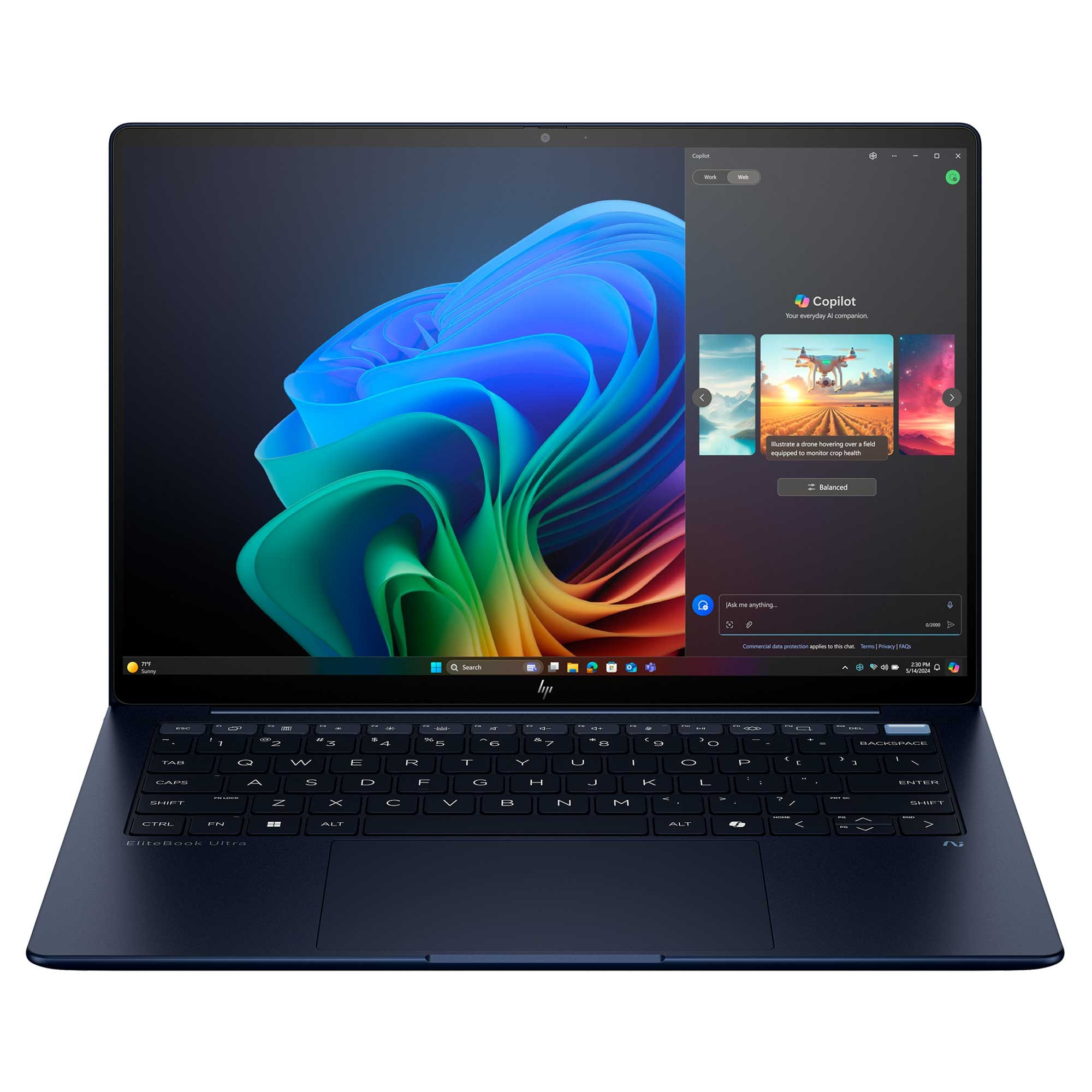 HP EliteBook Ultra G1i B68YZET001 2.8K Intel Core Ultra 5 228V 32 GB RAM 512 GB SSD 14 inç Windows 11 Pro Laptop Mavi