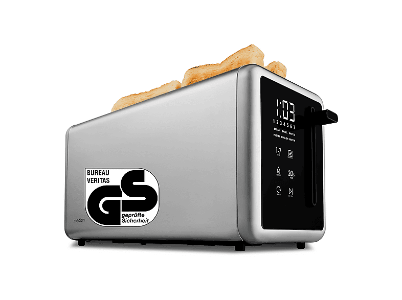 MEDION MD 12103 Toaster silber (1450 Watt, Schlitze: 4) | MediaMarkt