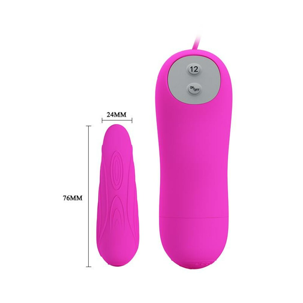 Zwei pinkfarbene Sexspielzeuge auf weißem Hintergrund. Eines ist ein Vibrator mit Fernbedienung. Das andere ist stabförmig.