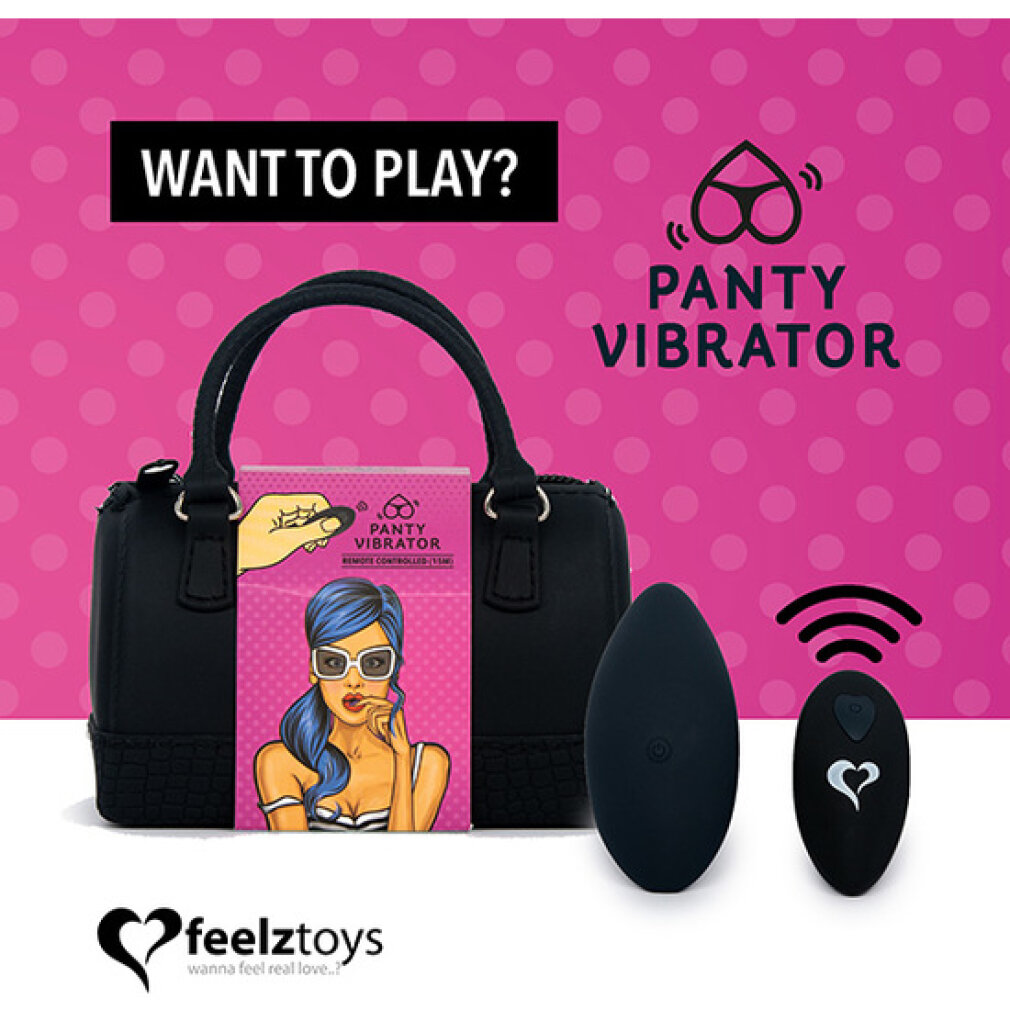 FEELZTOYS Panty Vibe Ferngesteuerter Vibrator Schwarz Klassische Vibratoren 