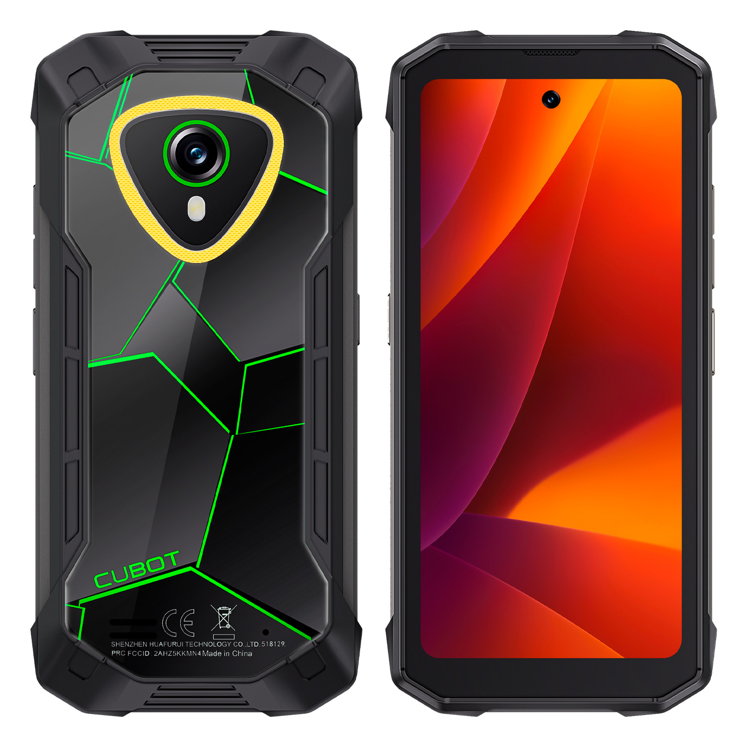 CUBOT KingKong Mini 4, Black+Green, Móvil Android, 256 GB, 8 GB