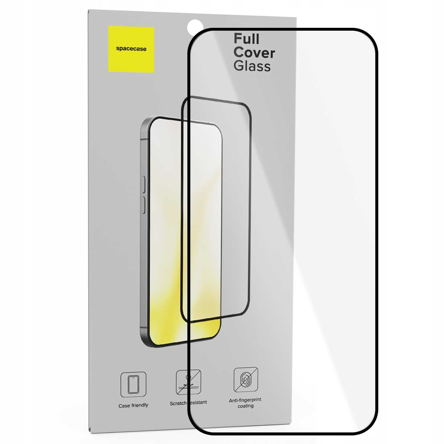 Opakowanie ochronne ekranu telefonu z obrazem telefonu, szklanym ochraniaczem oraz funkcjami, takimi jak przyjazny dla obudowy.