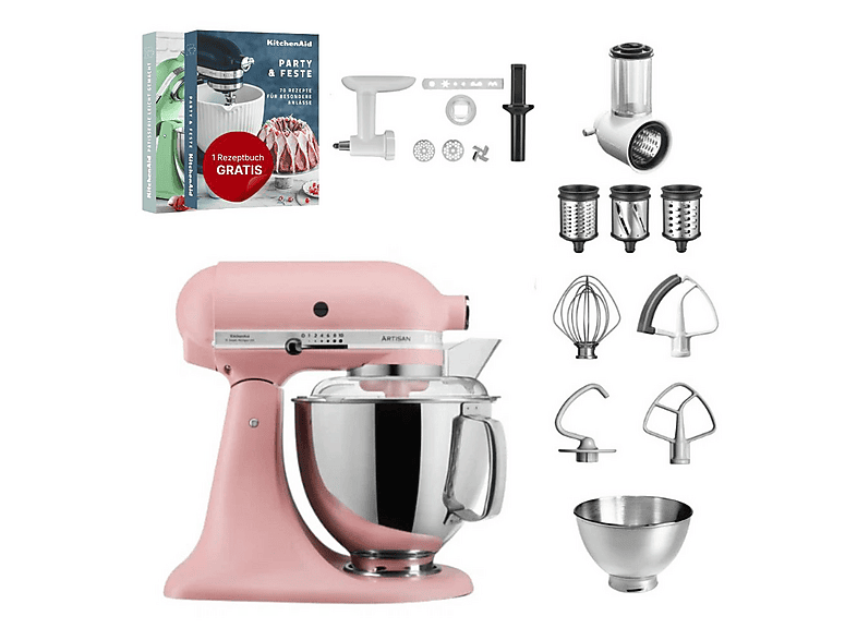 KITCHENAID 5KSM175 Set Küchenmaschine Altrosa (300 Watt)