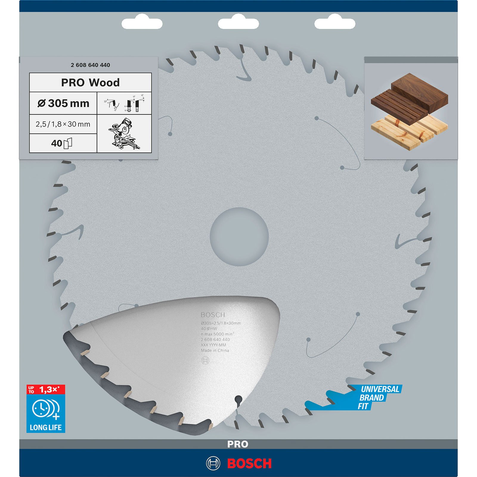 BOSCH Optiline Wood 305*30 mm 40 Diş 2608640440 Daire Testere Bıçağı