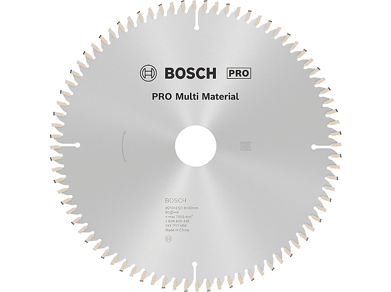 BOSCH 2608640445 MultiMaterial 210*30 mm 80 Diş Daire Testere