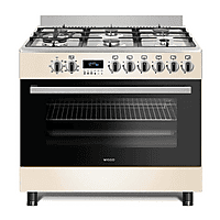 MediaMarkt WIGGO WO-E969R(CX) Fornuis - Gas - Gas / Netvoeding - Breedte 90 cm aanbieding