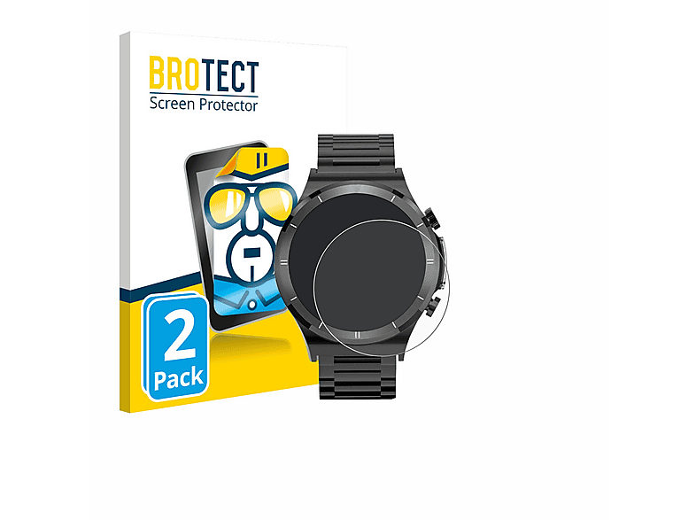BROTECT 2x klare transparente Schutzfolie (für FANTTIK Smartwatch 1.39")