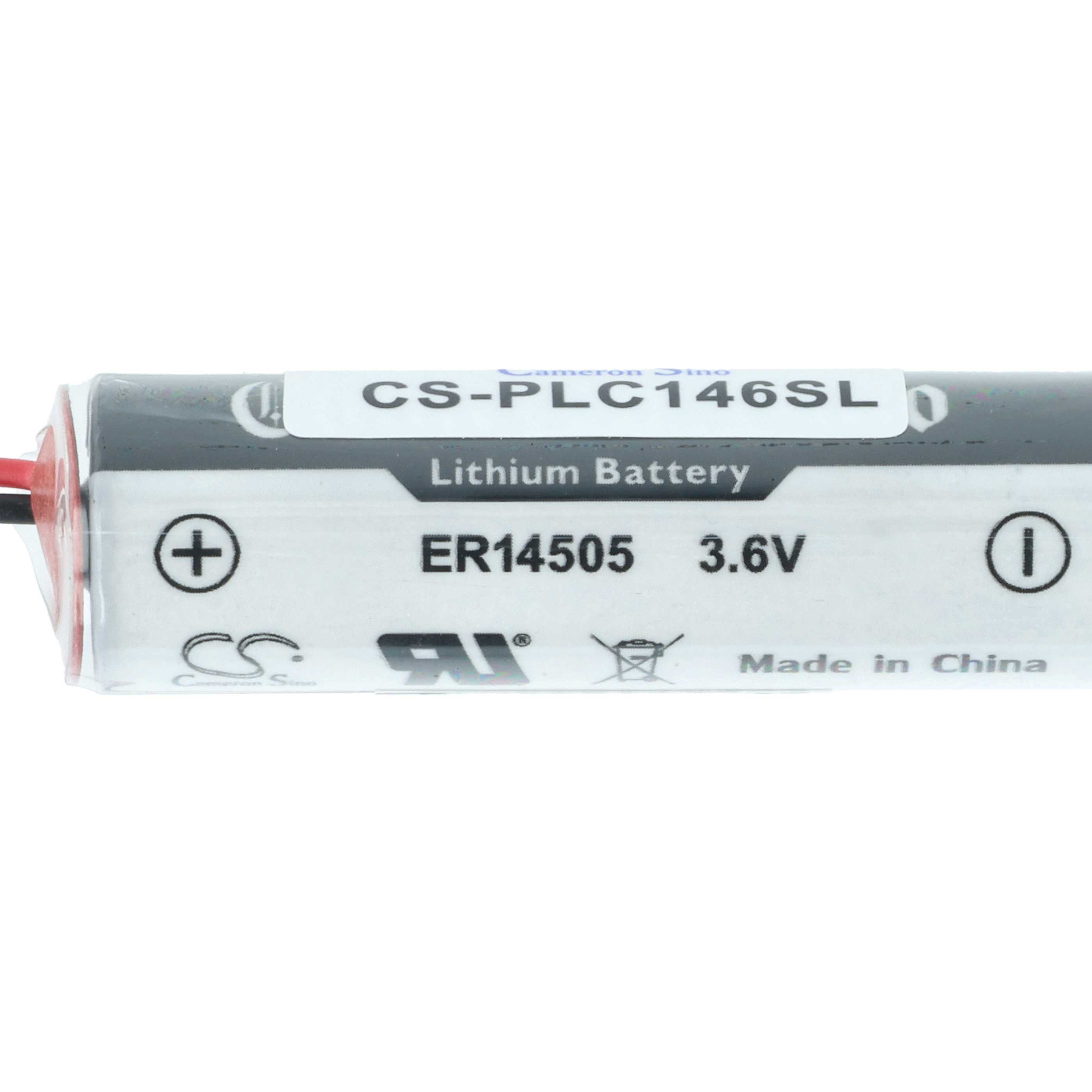 Eine Lithiumbatterie mit Text: CS-PLC146SL, Lithiumbatterie, ER14505 3,6V und Made in China.