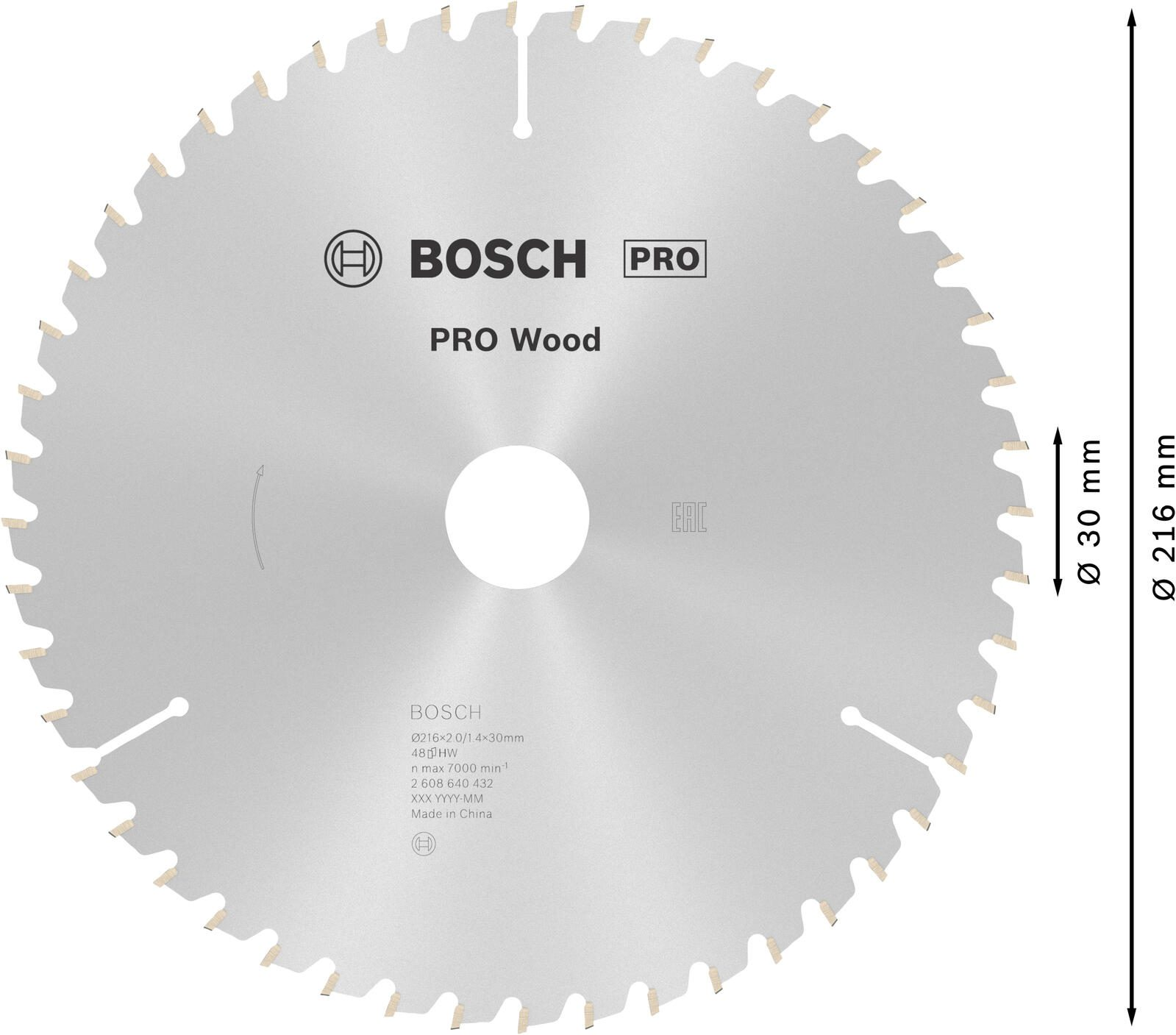 BOSCH 2608640432 Optiline Wood 216 x 30 48 Daire Testere Bıçağı