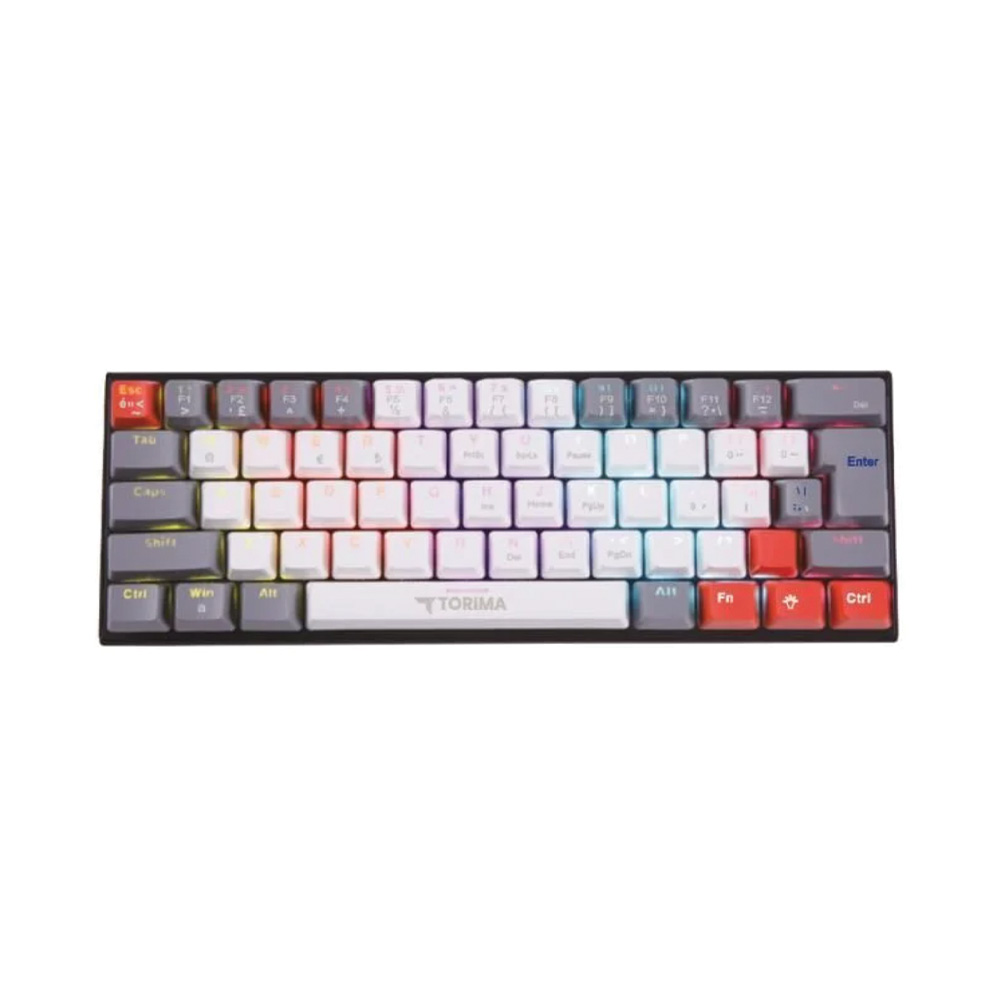 TORIMA TK-11 Mekanik Kablosuz Blue Switch RGB Işıklı Şarjlı Q Kablosuz Gaming Klavye Beyaz