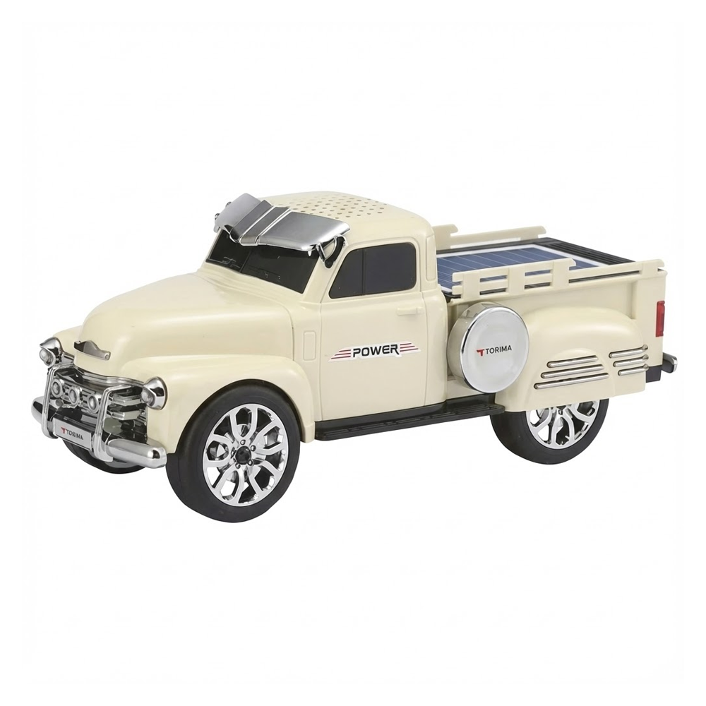 TORIMA D54 Pickup Araba Güneş Enerjili Speaker Bluetooth Hoparlör Bej