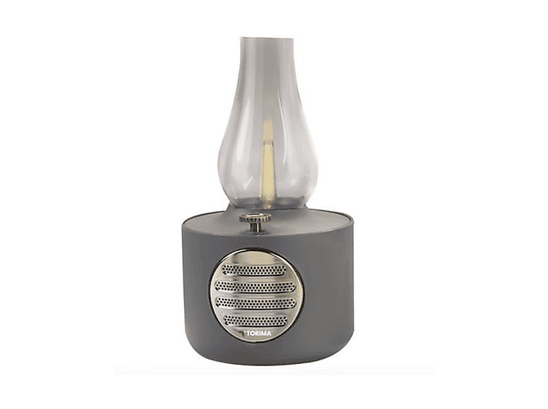 TORIMA D53 Vintage Gaz Lambası Ayarlanabilir Işıklı USB Şarjlı Taşınabilir Speaker Bluetooth Hoparlör Gri