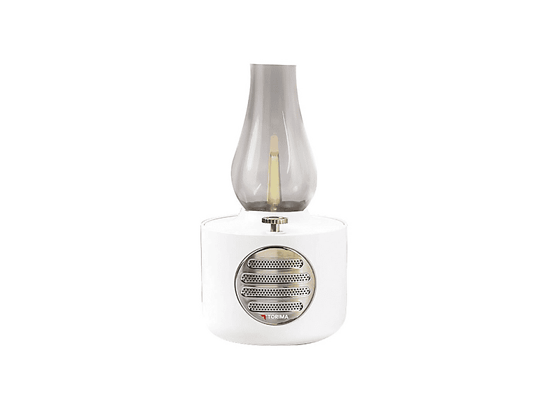 TORIMA D53 Vintage Gaz Lambası Taşınabilir Speaker Ayarlanabilir Işıklı USB Şarjlı Bluetooth Hoparlör Beyaz