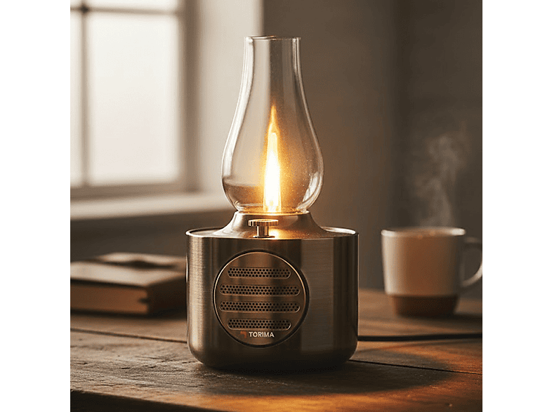 TORIMA D53 Nikel Vintage Gaz Lambası Taşınabilir Speaker