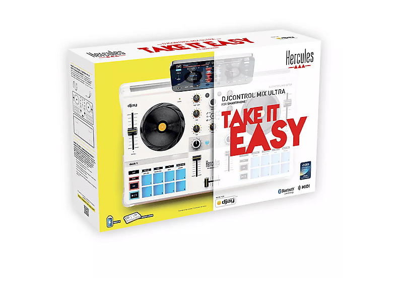 HERCULES DJ CONTROL MIX ULTRA DJ-Controller, Weiß | MediaMarkt