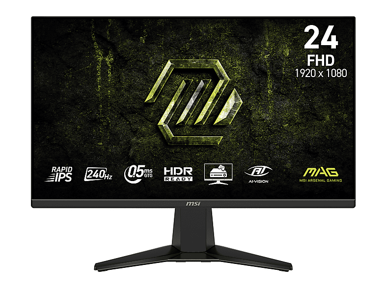 MSI MAG 245F X24 240Hz FreeSync Premium Rapid IPS 23,8 inç Full-HD 0,5 ms 48 Hz Gaming Monitör Siyah