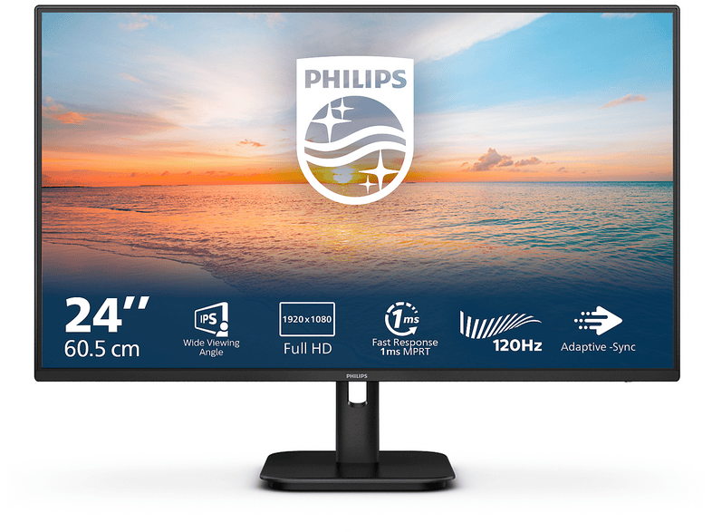 PHILIPS 24E1N1100A/01 IPS VGA HDMI 23,8 inç Full-HD 1 ms 100 Hz Monitör Siyah