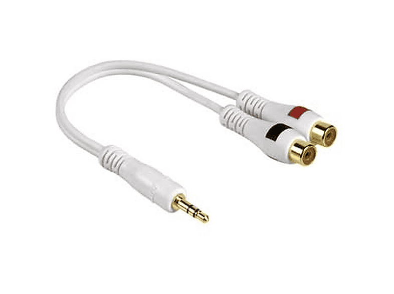 HAMA Cable Adapter 3.5 mm Jack Plug | 2 RCA Sockets Audio-Kabel, Weiß ...