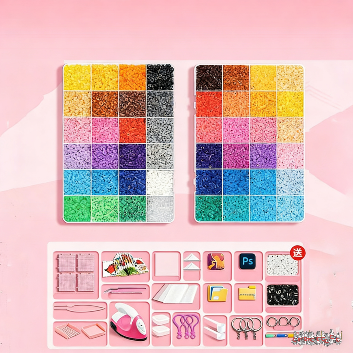 Hama Bügelperlen MIDI 1000 Stück – 5 Mm, Klare Farben Sortiert, In Praktischer Dose